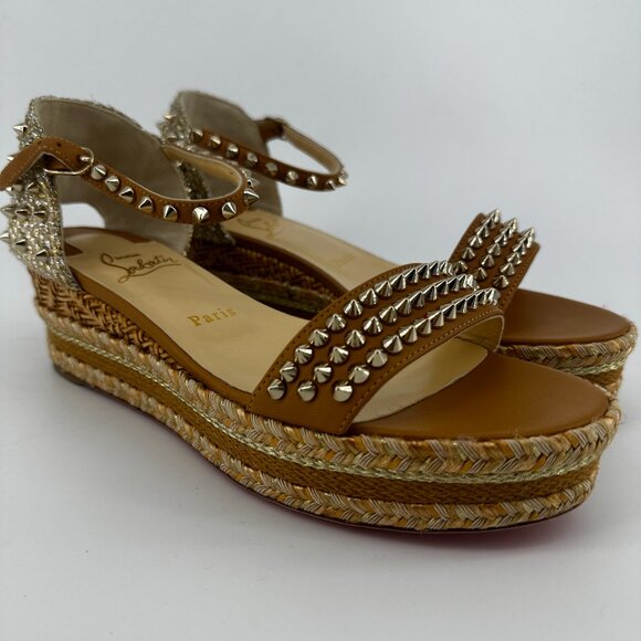 Louboutin Madmonica Spike Wedge Sandal - Size 39 - Picture 2 of 9